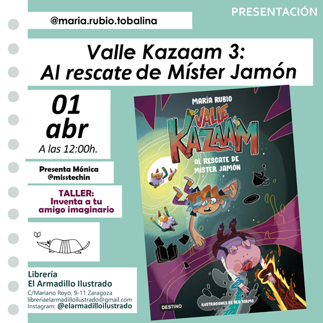 Presentación del libro “Valle Kazaam. Al rescate de Míster Jamón” 